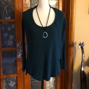 Free People XS Waffle knit